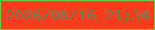 文字の大きさ：1、枠の色：6bcc43、背景の色：f73d1a、文字の色：67835a 無料ブログパーツのブログ時計