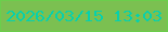 文字の大きさ：5、枠の色：6bce4c、背景の色：7bc051、文字の色：06d1ad 無料ブログパーツのブログ時計