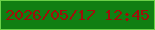 文字の大きさ：5、枠の色：6bd148、背景の色：117f12、文字の色：a10e0a 無料ブログパーツのブログ時計