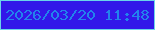 文字の大きさ：1、枠の色：6bd4e9、背景の色：3218e9、文字の色：2283ec 無料ブログパーツのブログ時計