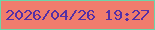 文字の大きさ：5、枠の色：6bd5a9、背景の色：f07c6d、文字の色：552fa5 無料ブログパーツのブログ時計
