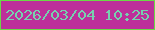 文字の大きさ：3、枠の色：6bd946、背景の色：bd2f9a、文字の色：76d1af 無料ブログパーツのブログ時計