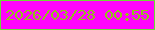 文字の大きさ：3、枠の色：6bdb35、背景の色：ff04fc、文字の色：91c118 無料ブログパーツのブログ時計