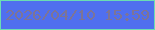 文字の大きさ：2、枠の色：6bddb3、背景の色：506fef、文字の色：7d7496 無料ブログパーツのブログ時計