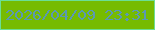 文字の大きさ：1、枠の色：6bde95、背景の色：76bb01、文字の色：5b99b2 無料ブログパーツのブログ時計