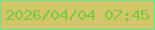 文字の大きさ：1、枠の色：6be192、背景の色：d3c56a、文字の色：76ca3c 無料ブログパーツのブログ時計