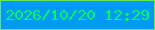 文字の大きさ：5、枠の色：6be353、背景の色：019bf3、文字の色：07f761 無料ブログパーツのブログ時計