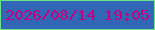 文字の大きさ：5、枠の色：6be387、背景の色：3266b7、文字の色：c4027e 無料ブログパーツのブログ時計