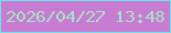 文字の大きさ：3、枠の色：6be4ec、背景の色：c77bd3、文字の色：a7e4c3 無料ブログパーツのブログ時計