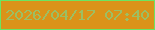 文字の大きさ：4、枠の色：6be562、背景の色：da9319、文字の色：9cbf63 無料ブログパーツのブログ時計