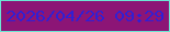 文字の大きさ：1、枠の色：6be6d4、背景の色：8c1576、文字の色：311fd3 無料ブログパーツのブログ時計