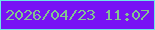 文字の大きさ：2、枠の色：6be6e8、背景の色：7813f4、文字の色：82c590 無料ブログパーツのブログ時計