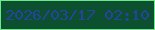 文字の大きさ：1、枠の色：6be88c、背景の色：0d502f、文字の色：2345a0 無料ブログパーツのブログ時計