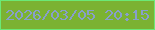 文字の大きさ：1、枠の色：6be976、背景の色：7bb232、文字の色：879fcb 無料ブログパーツのブログ時計