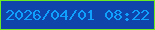文字の大きさ：5、枠の色：6beb22、背景の色：0f45aa、文字の色：109ffc 無料ブログパーツのブログ時計