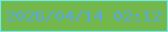 文字の大きさ：5、枠の色：6becf0、背景の色：74b74b、文字の色：56a9e0 無料ブログパーツのブログ時計