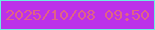 文字の大きさ：5、枠の色：6bede2、背景の色：bc31e9、文字の色：e06386 無料ブログパーツのブログ時計