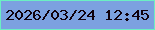 文字の大きさ：3、枠の色：6befc3、背景の色：7ca1e0、文字の色：10010d 無料ブログパーツのブログ時計