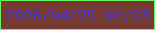 文字の大きさ：4、枠の色：6bf363、背景の色：753a30、文字の色：4532d2 無料ブログパーツのブログ時計