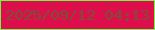 文字の大きさ：2、枠の色：6bfb47、背景の色：de0e4d、文字の色：795134 無料ブログパーツのブログ時計
