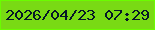 文字の大きさ：2、枠の色：6bfc00、背景の色：79da14、文字の色：061728 無料ブログパーツのブログ時計