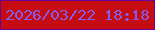 文字の大きさ：2、枠の色：6c0097、背景の色：c40c11、文字の色：865aec 無料ブログパーツのブログ時計