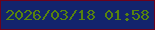 文字の大きさ：4、枠の色：6c021c、背景の色：13246d、文字の色：57830e 無料ブログパーツのブログ時計