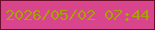 文字の大きさ：1、枠の色：6c0d29、背景の色：d9458d、文字の色：ac9e08 無料ブログパーツのブログ時計