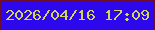 文字の大きさ：2、枠の色：6c0d2b、背景の色：2e08ed、文字の色：d3d563 無料ブログパーツのブログ時計
