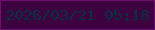 文字の大きさ：1、枠の色：6c0d6f、背景の色：3c013e、文字の色：053242 無料ブログパーツのブログ時計