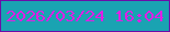文字の大きさ：3、枠の色：6c0da8、背景の色：1aa3b2、文字の色：df1fe5 無料ブログパーツのブログ時計