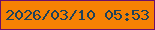 文字の大きさ：5、枠の色：6c0f6a、背景の色：f68103、文字の色：1e425b 無料ブログパーツのブログ時計