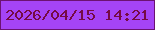 文字の大きさ：2、枠の色：6c1272、背景の色：a544f6、文字の色：750a45 無料ブログパーツのブログ時計