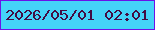 文字の大きさ：5、枠の色：6c12e8、背景の色：44d4f8、文字の色：430d43 無料ブログパーツのブログ時計