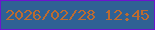 文字の大きさ：4、枠の色：6c15ce、背景の色：2f6194、文字の色：bd6b30 無料ブログパーツのブログ時計