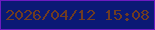 文字の大きさ：1、枠の色：6c1bc0、背景の色：0a1975、文字の色：6f3c22 無料ブログパーツのブログ時計