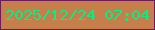 文字の大きさ：3、枠の色：6c1c5d、背景の色：c67e4a、文字の色：08ee87 無料ブログパーツのブログ時計