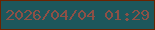 文字の大きさ：2、枠の色：6c2300、背景の色：1d575c、文字の色：8d5046 無料ブログパーツのブログ時計