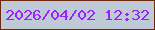 文字の大きさ：5、枠の色：6c2811、背景の色：c0c9d6、文字の色：9a21ff 無料ブログパーツのブログ時計