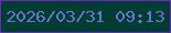 文字の大きさ：2、枠の色：6c29ba、背景の色：003e34、文字の色：6d73cd 無料ブログパーツのブログ時計