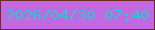 文字の大きさ：4、枠の色：6c2b27、背景の色：c367e2、文字の色：26ccc9 無料ブログパーツのブログ時計