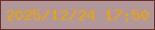 文字の大きさ：1、枠の色：6c2d2e、背景の色：b19797、文字の色：e9a507 無料ブログパーツのブログ時計