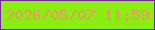 文字の大きさ：2、枠の色：6c2d8d、背景の色：8aef11、文字の色：e89862 無料ブログパーツのブログ時計