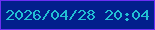 文字の大きさ：2、枠の色：6c2ff2、背景の色：021f8c、文字の色：22c0d3 無料ブログパーツのブログ時計