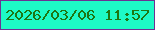 文字の大きさ：4、枠の色：6c3193、背景の色：1dfac6、文字の色：1d7712 無料ブログパーツのブログ時計