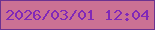 文字の大きさ：2、枠の色：6c3290、背景の色：cb7194、文字の色：8128b7 無料ブログパーツのブログ時計