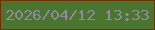 文字の大きさ：3、枠の色：6c3303、背景の色：4b742e、文字の色：908aa1 無料ブログパーツのブログ時計