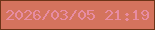 文字の大きさ：3、枠の色：6c3417、背景の色：d4735d、文字の色：e78ca2 無料ブログパーツのブログ時計