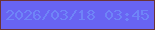文字の大きさ：4、枠の色：6c3435、背景の色：6864f2、文字の色：6f84f7 無料ブログパーツのブログ時計