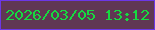 文字の大きさ：2、枠の色：6c37e6、背景の色：603753、文字の色：16da40 無料ブログパーツのブログ時計